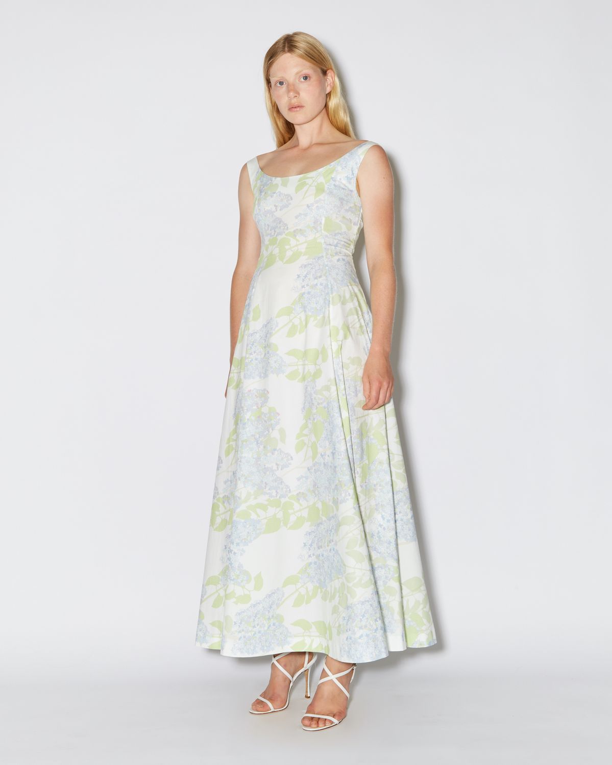 Bern-Dress Maudette Lilacs, Color: blue on white, Size: 38