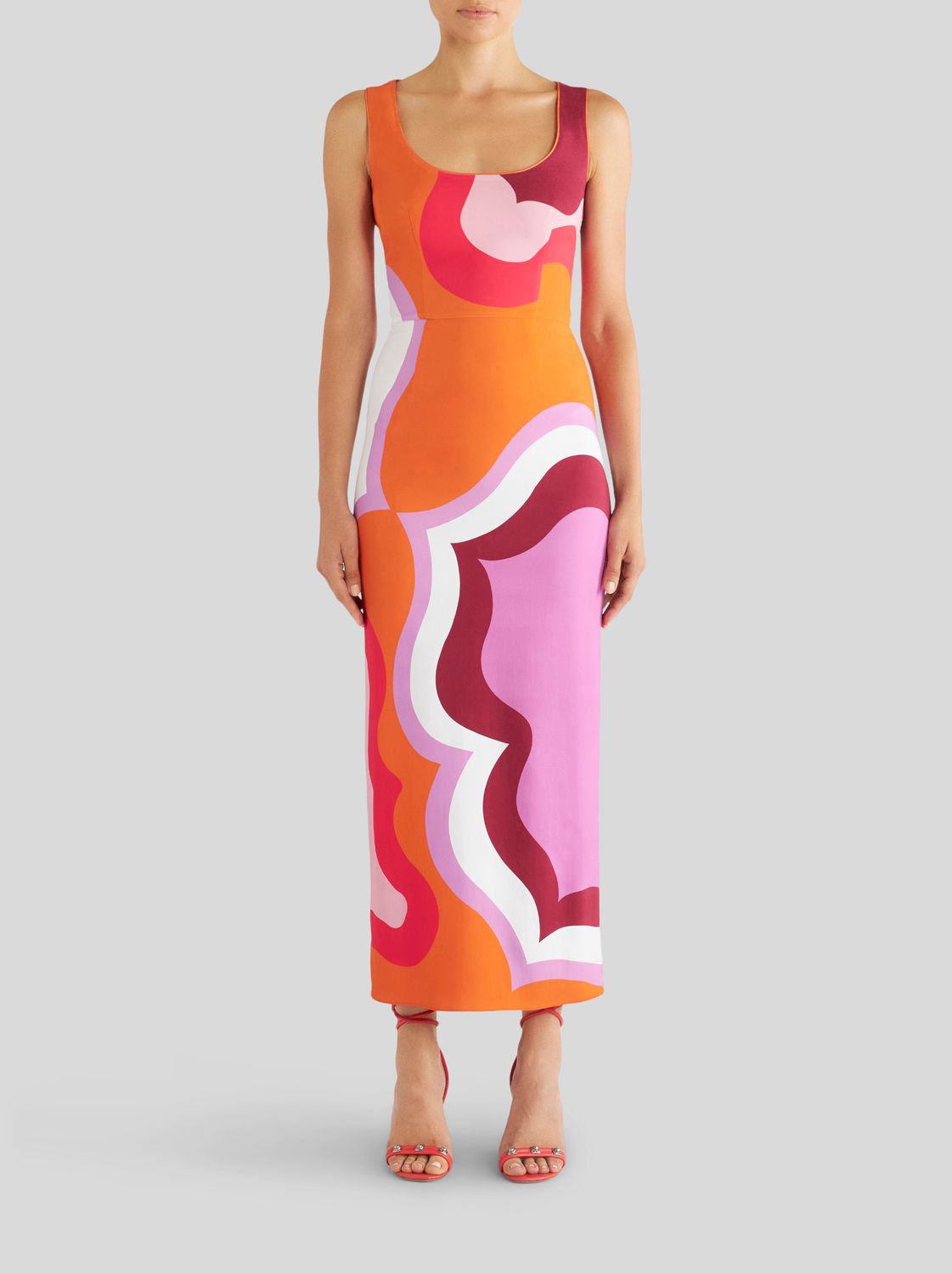 Etro-Dress Fitted Long, Color: orange, Size: 44