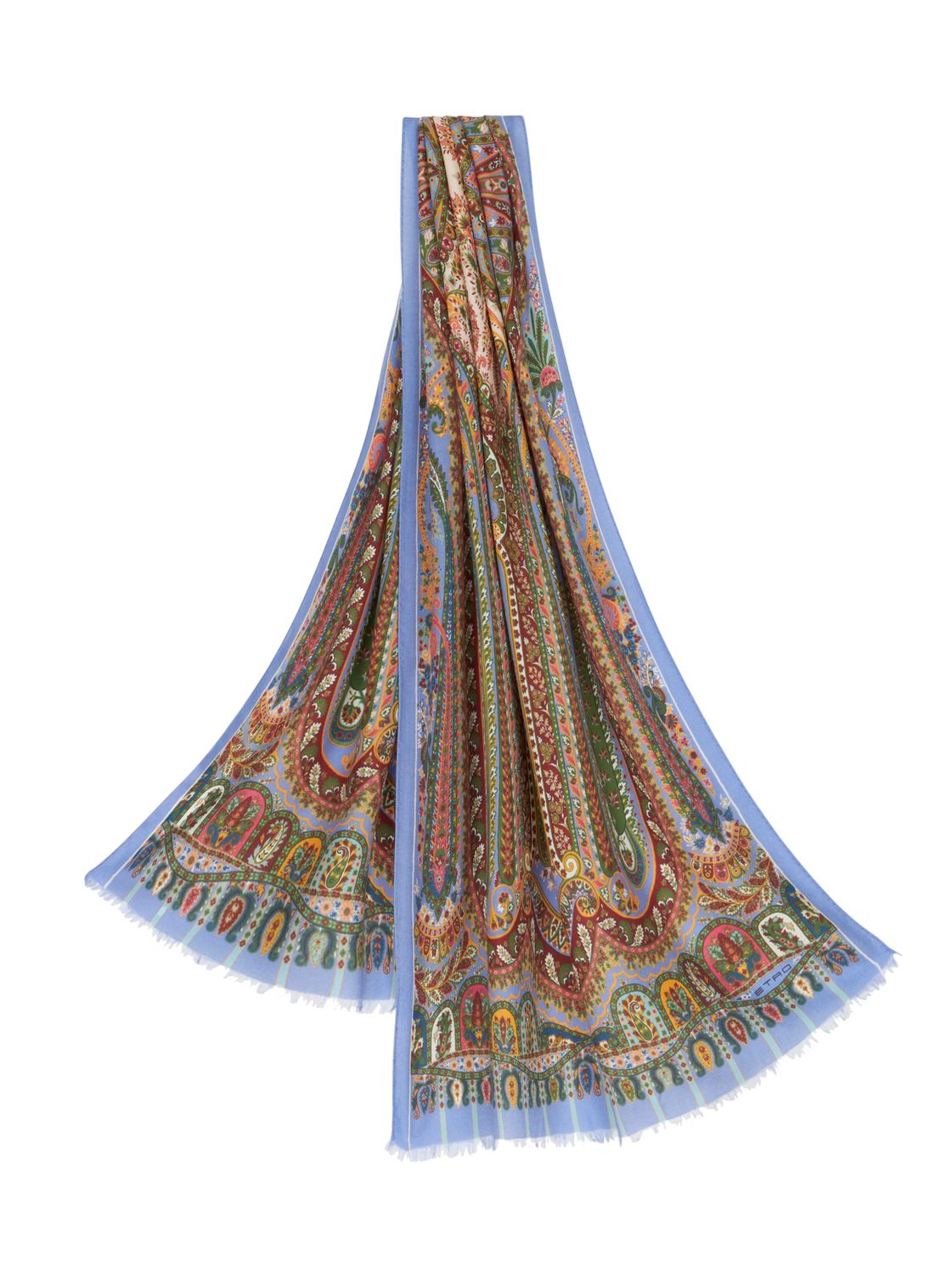 Etro-Boheme Scarf Cashmere Silk, Color: blue multi