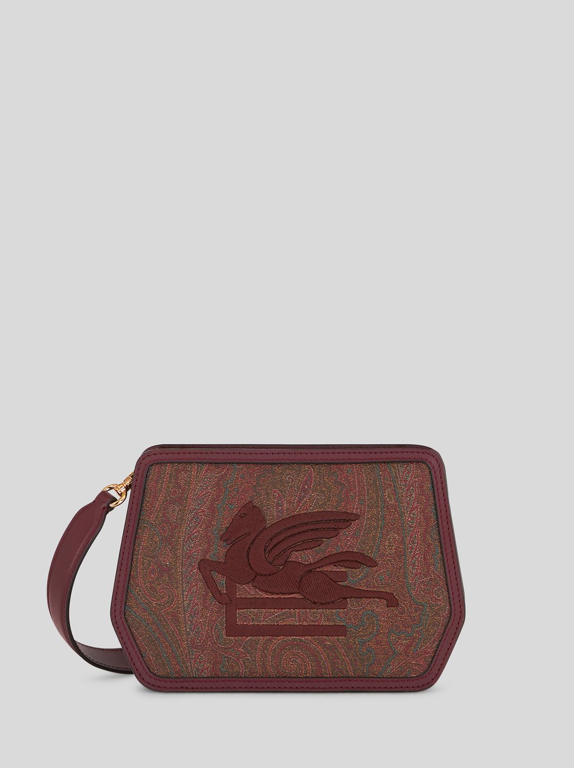 Etro-Clutch Bag Paisley, Color: dark brown paisley, Size: OS