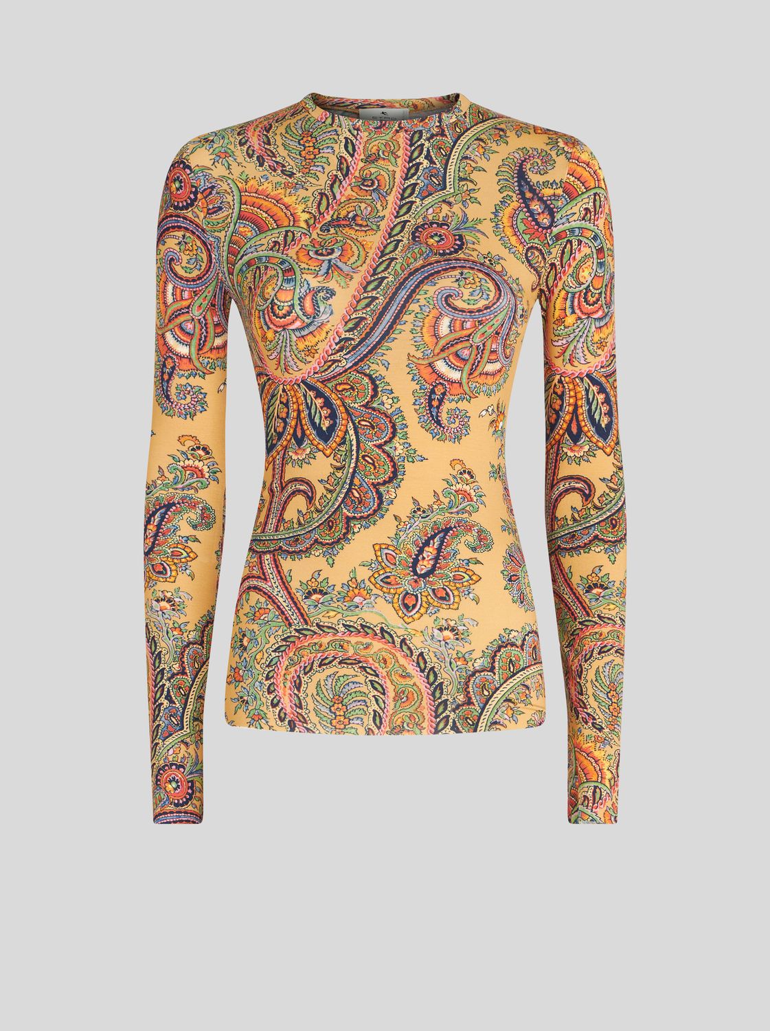 Etro-Fitted Sweater , Color: yellow multi, Size: M