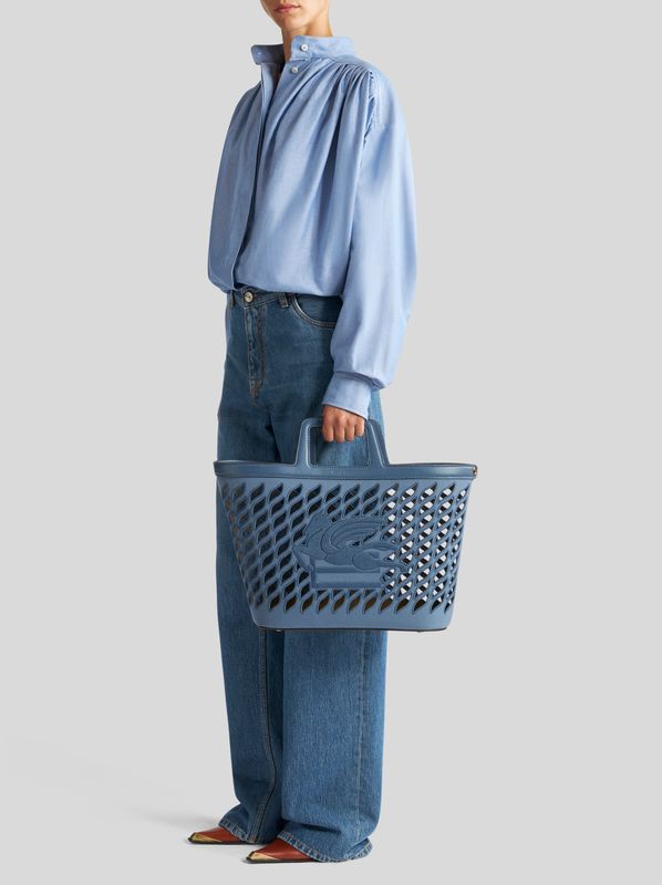 Etro-Blue Shopping Handbag
