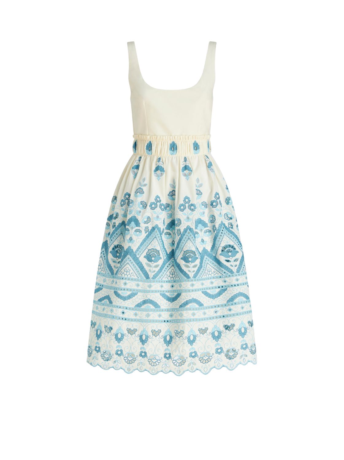 Etro-Midi Dress No Slv, Size: 42, Color: ecru/blue