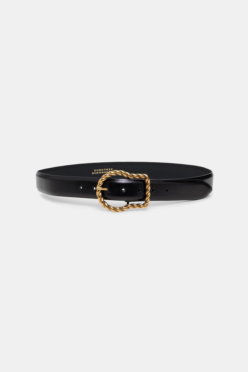 Schu-Twisted Signature Bucklebelt, Color: pure black, Size: 80