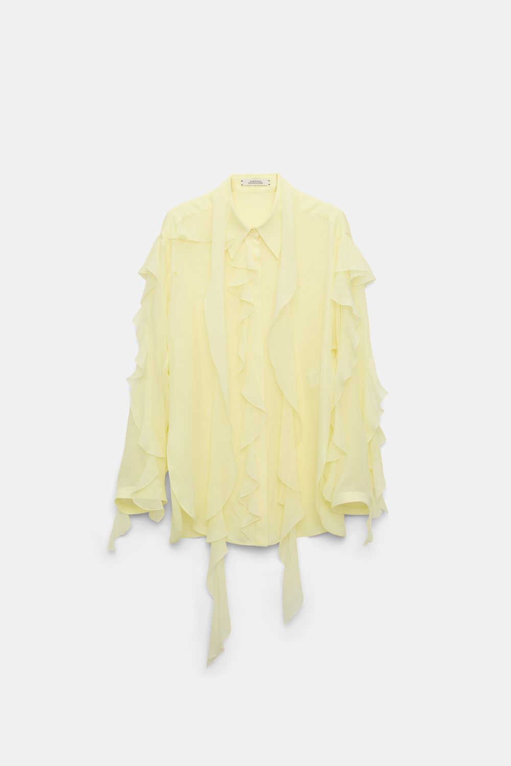 Schu-Sheer Twist Blouse, Size: 0, Color: light lemon