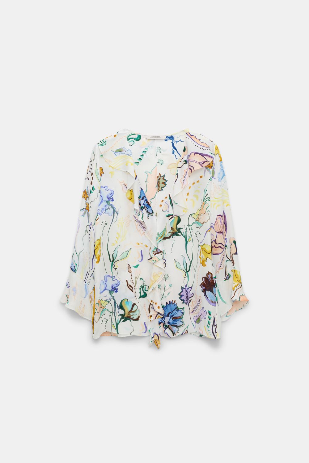 Schu-Floral Twist Blouse, Size: 1, Color: wicked flower print