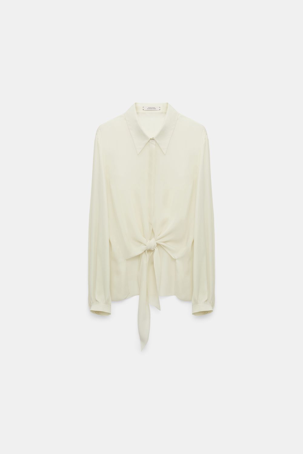 Schu-Sheer Twist Blouse, Size: 0, Color: shadow white