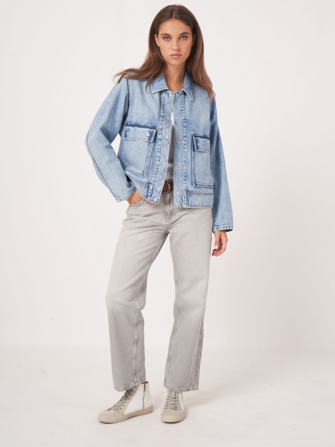 Rep-Jean Jacket, Size: XS, Color: denim blue