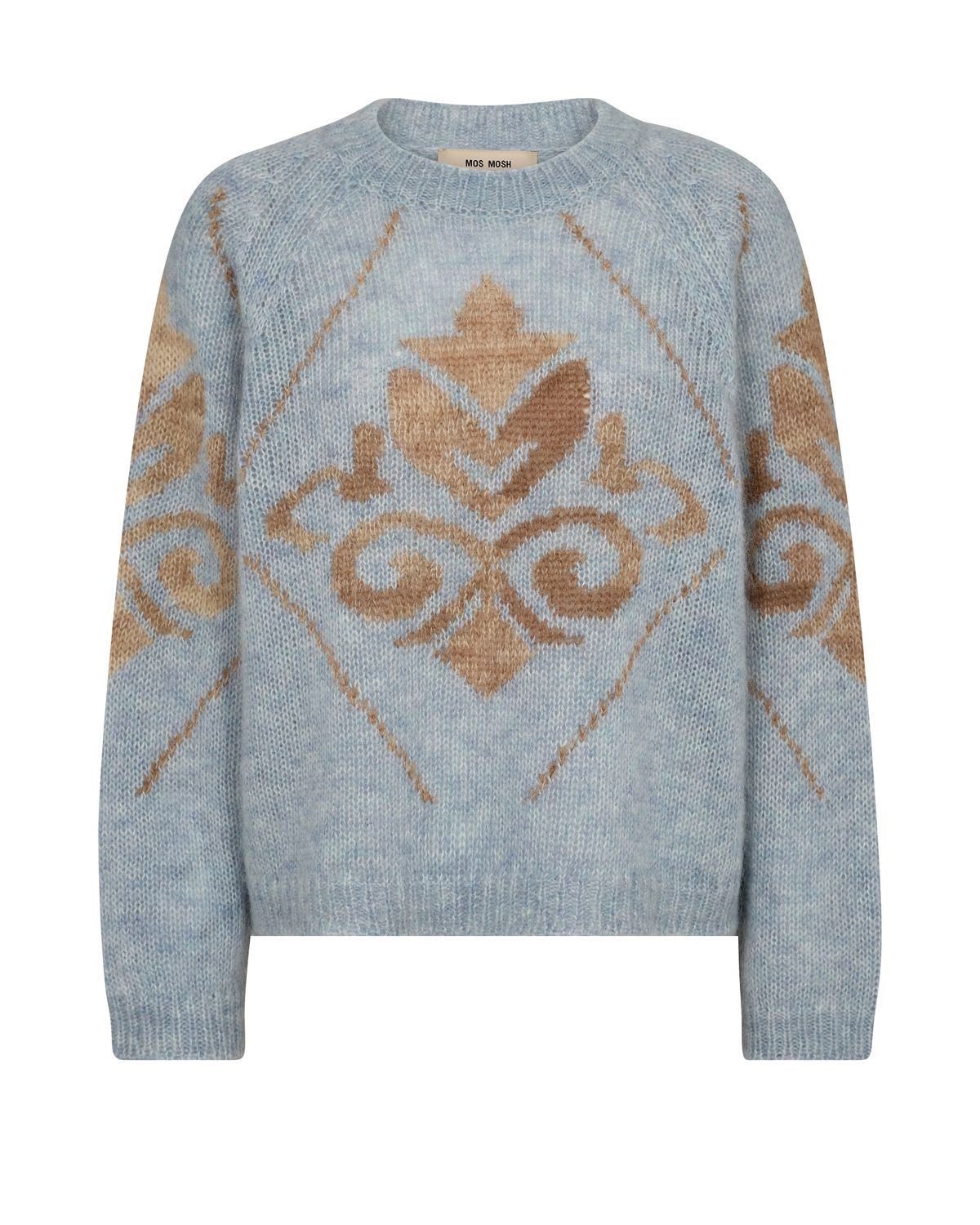 Mos Mosh Daya Mohair Intarsia Knit, Color: skyway, Size: XS