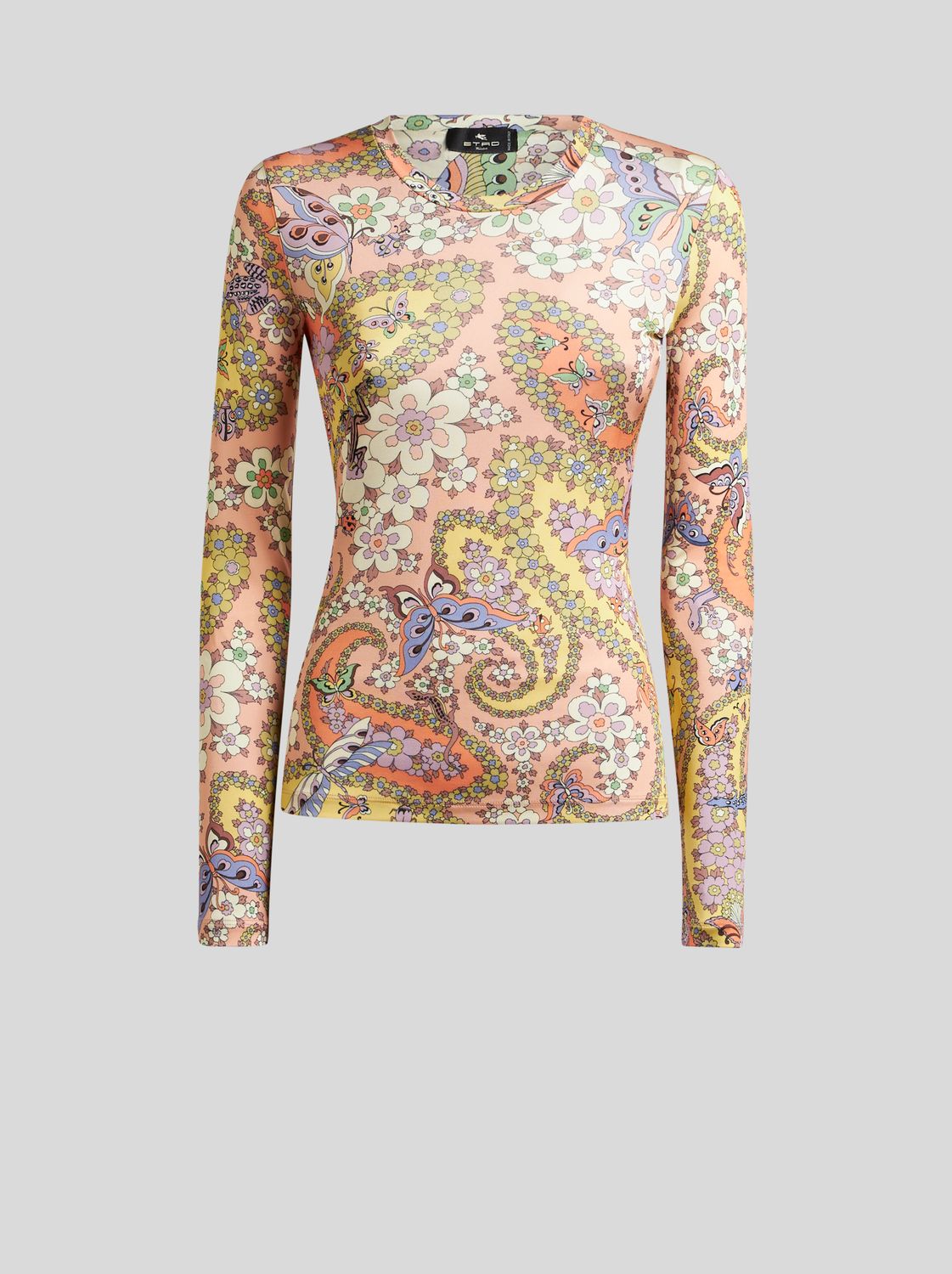 Etro-Top Jersey Print, Size: S, Color: rose