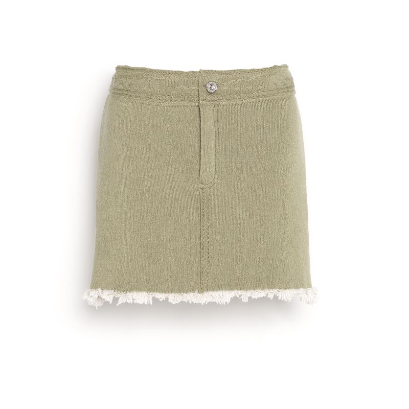 Bar-Fringed Mini Skirt
