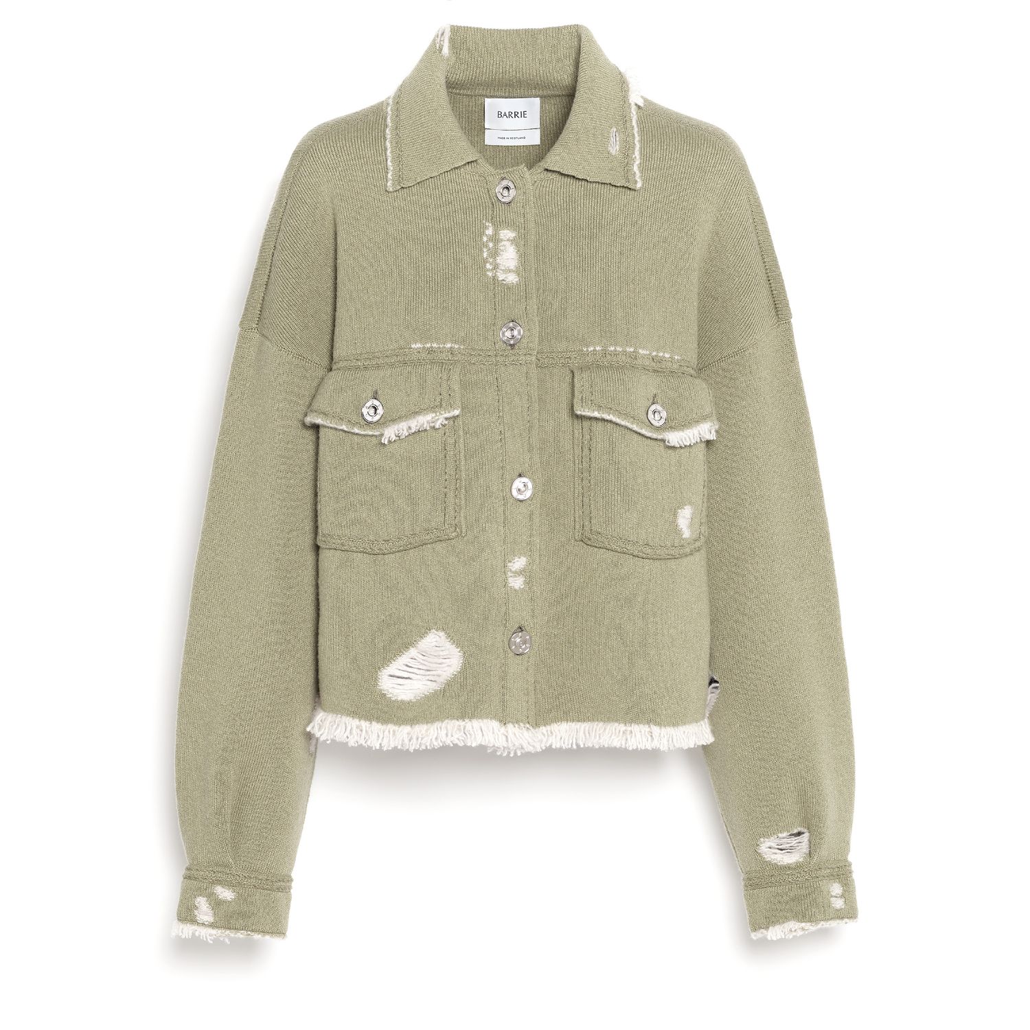 Bar-Fringed Jacket, Size: XS/S, Color: special poplar/haze