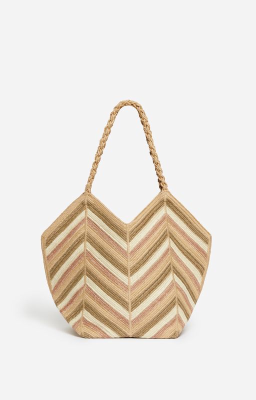 VanB-Panier Raffia Zig-Zag
