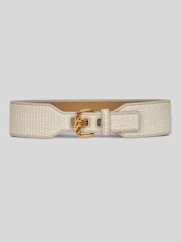 Etro-Leather Raffia Large Belt