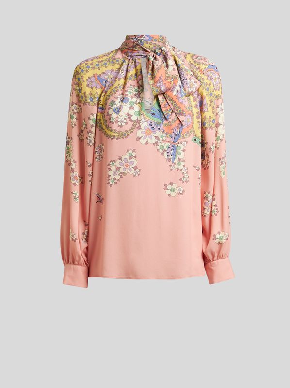 Etro-Blouse Tie Neck Print