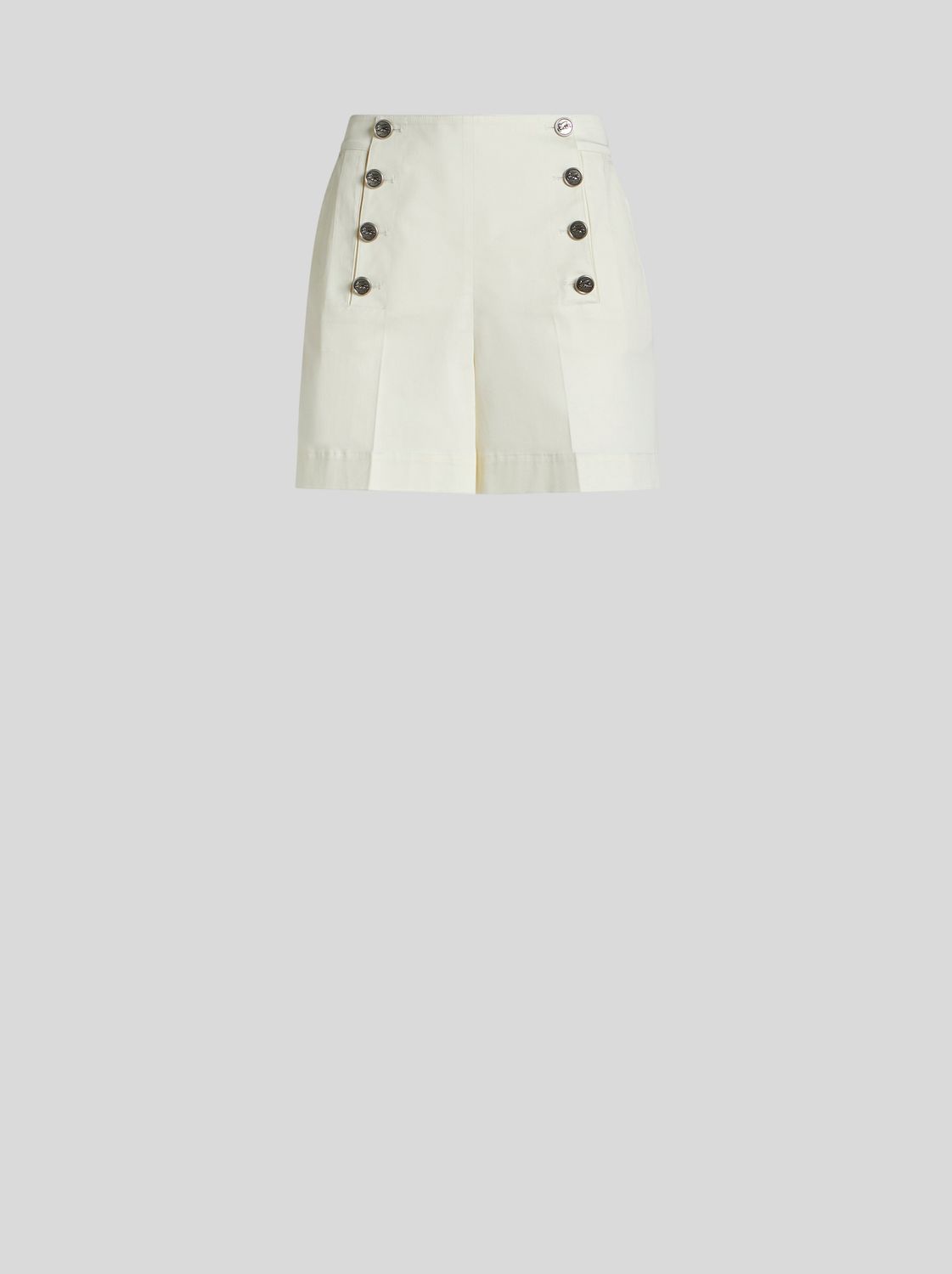Etro-Shorts with Buttons, Size: 40, Color: ivory