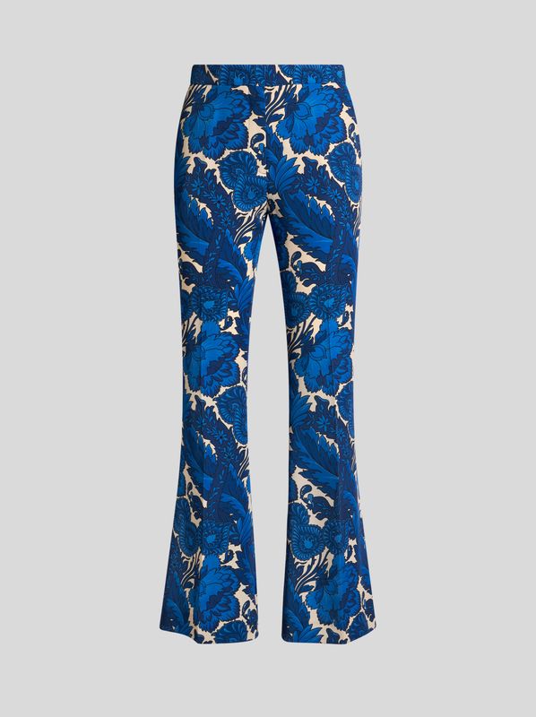 Etro-Trousers Leaf Print