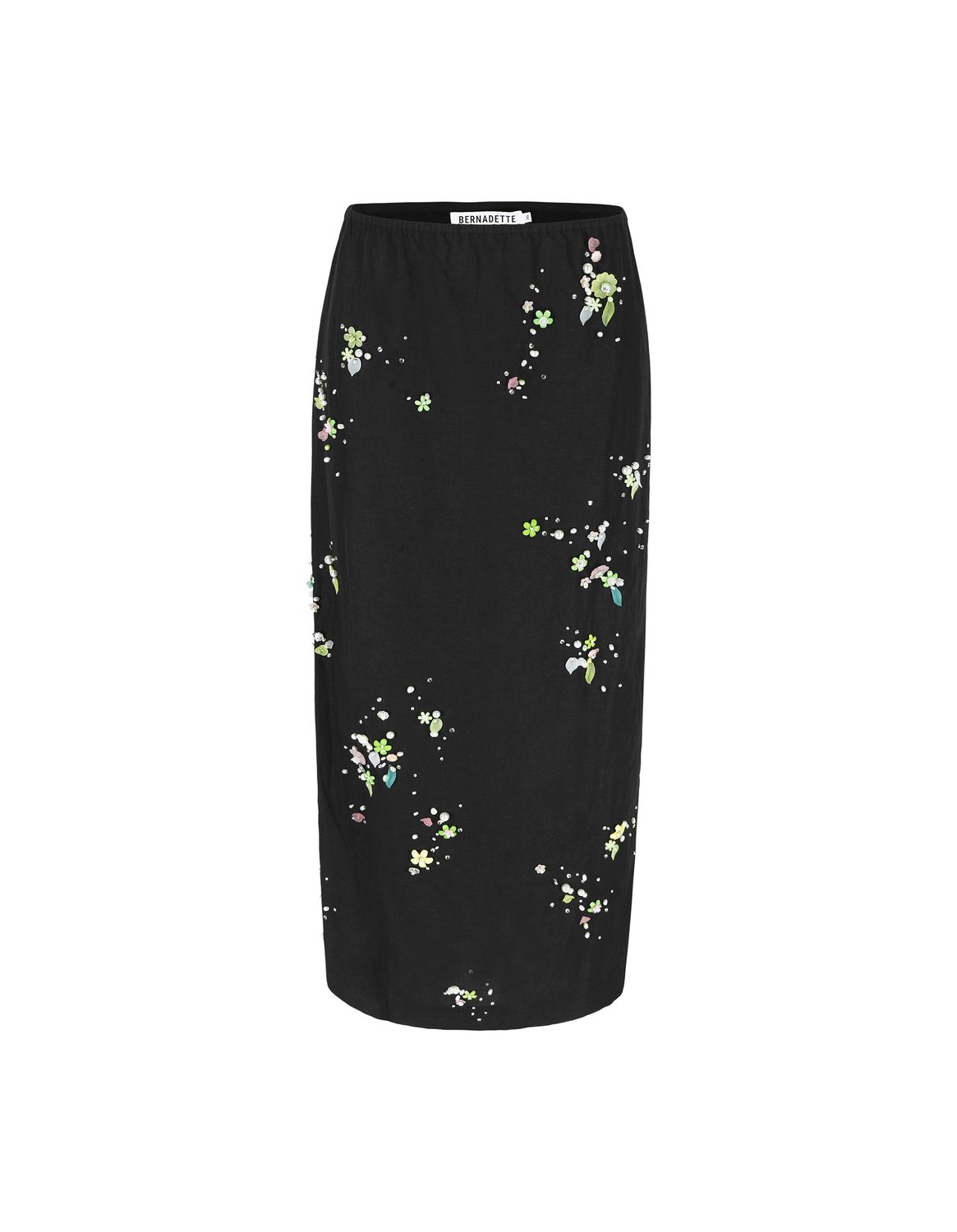 Bern-Midi Skirt Miriam Embroidered, Size: 38, Color: black