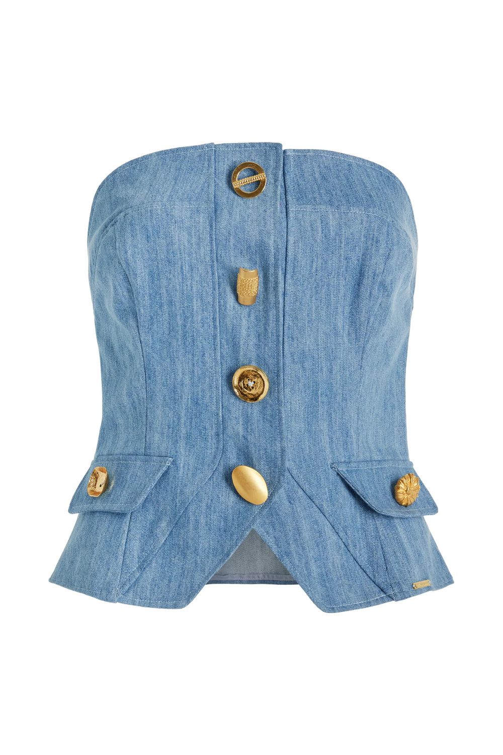 Fran-Bijou Top &amp; Skirt, Size: 36, Color: denim blue
