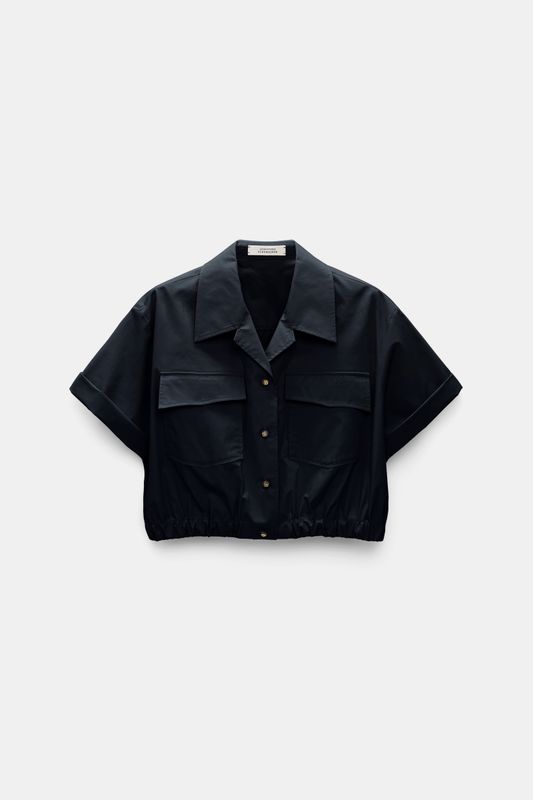 Schu-Poplin Power Blouse