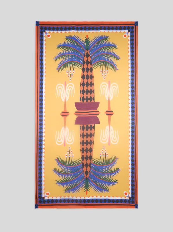 Etro-Palm Tree Scarf 140x250