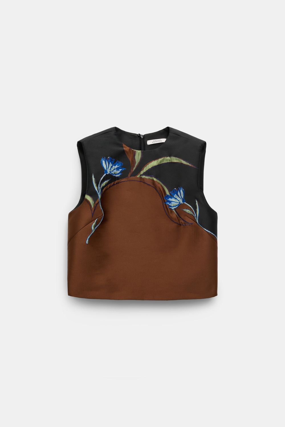 Schu-Soft Petal Blouse, Size: 2, Color: caramel/black