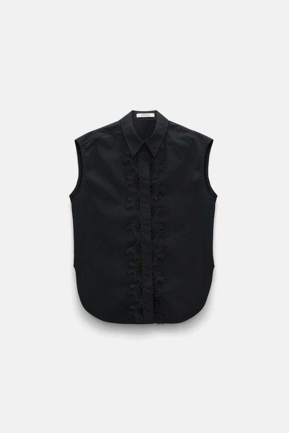 Schu-Poplin Power Blouse, Color: pure black, Size: 0