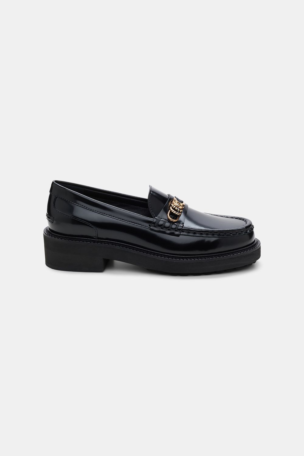 Schu-Subtle Shine Loafer, Size: I37, Color: pure black