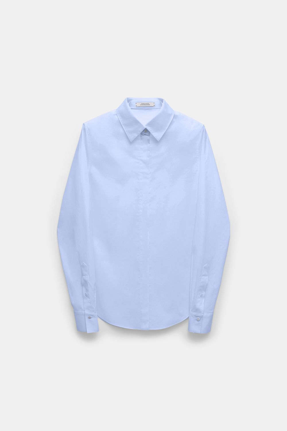 Schu-Poplin Power Blouse, Size: 2, Color: ice sky