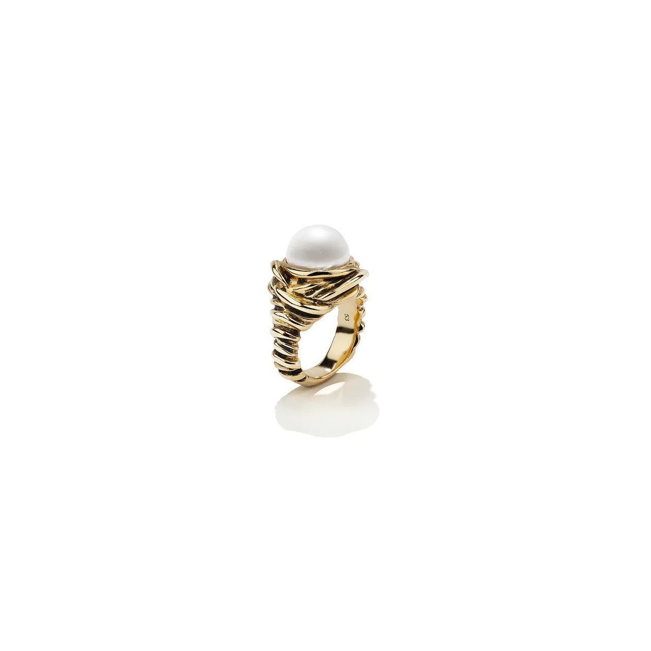 Goos-Riviera Ring, Color: yellow gold/white, Size: R49