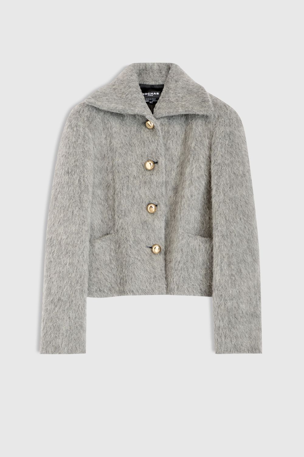 Roch-Jacket Gold Buttons, Color: smoke grey, Size: 40