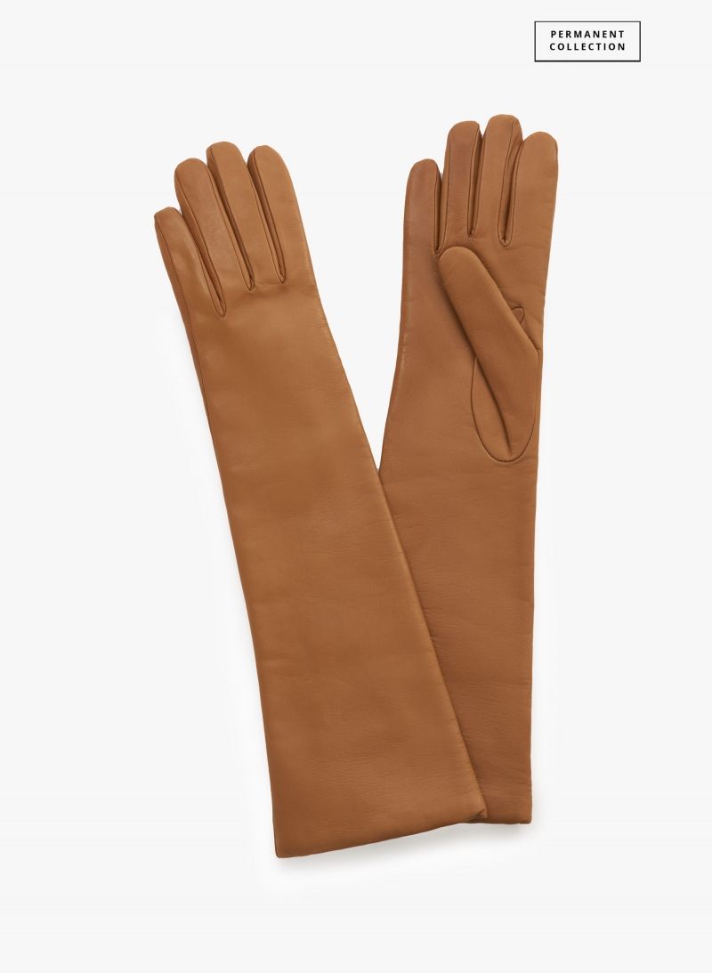CR-Long Gloves, Color: camel, Size: 7