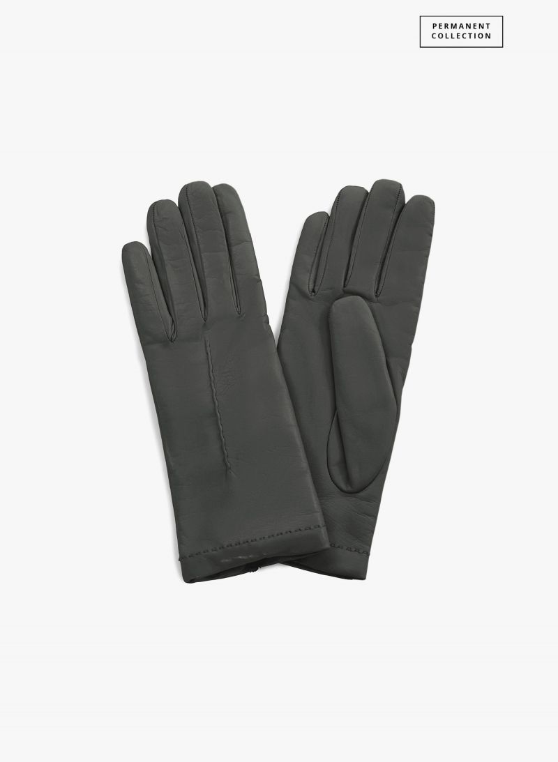 CR-Leather Gloves, Color: grey, Size: 7