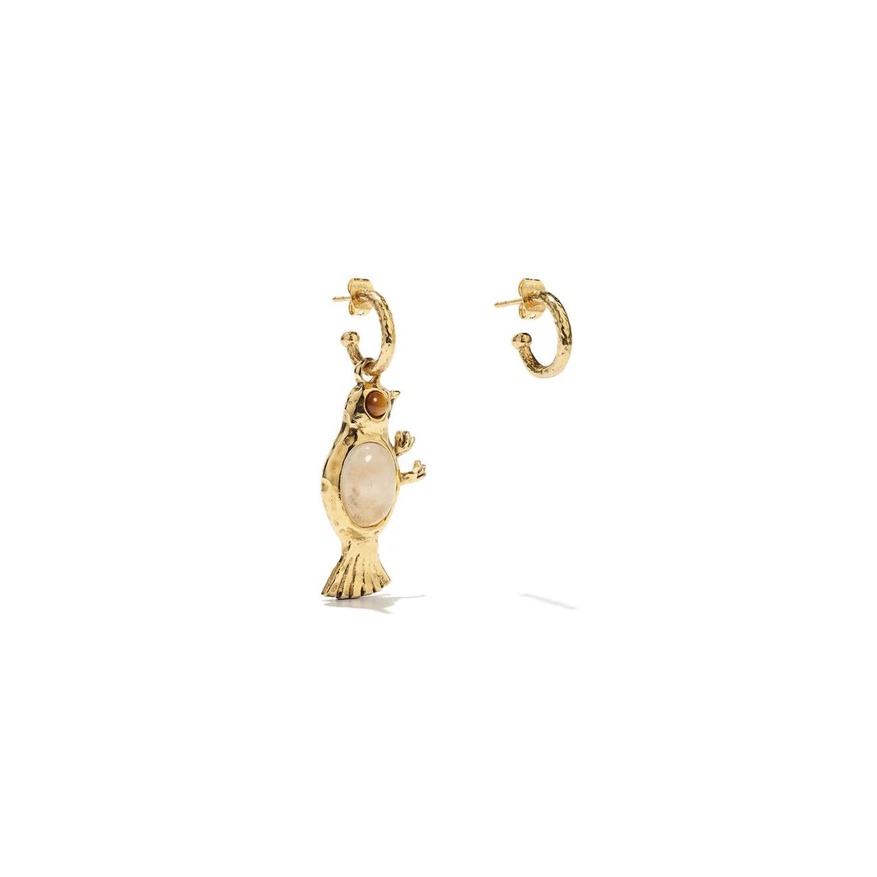 Goos-Balade Bird Pin Earrings, Color: yellow gold, Size: OS