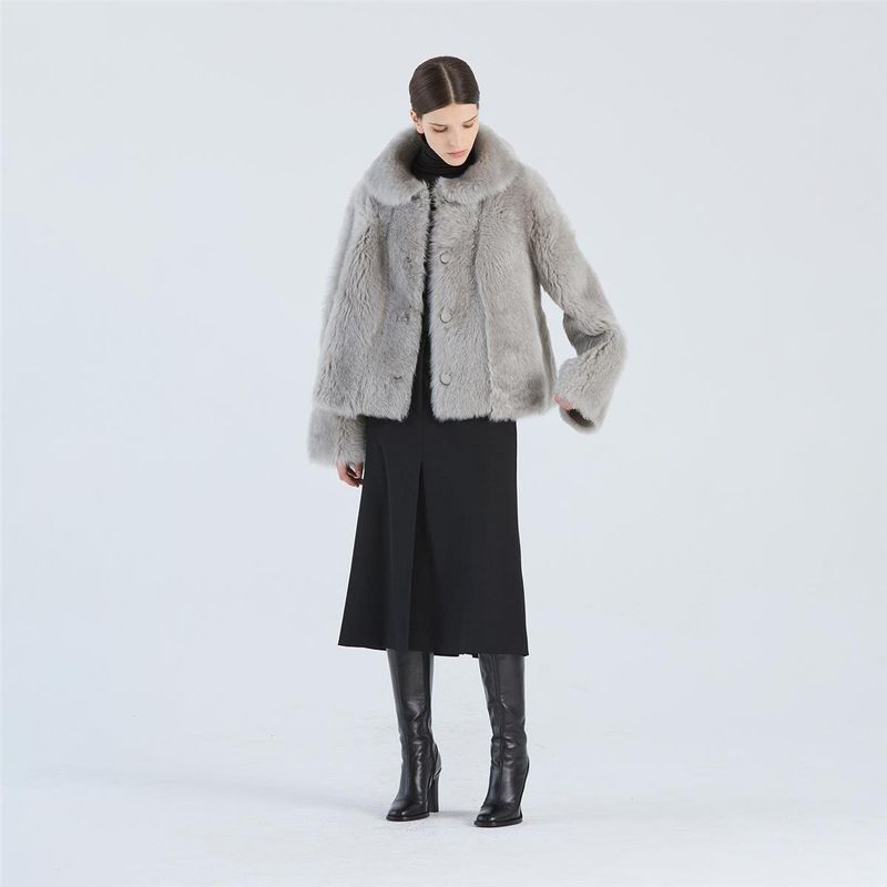 Desa-Shearling Trapeze Jacket