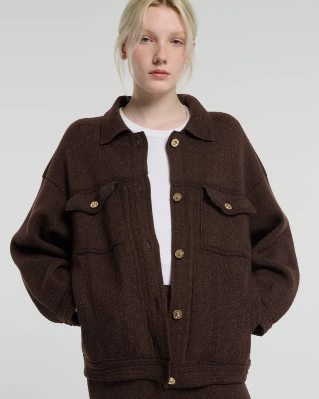 Bar-Oversized Jacket Denim