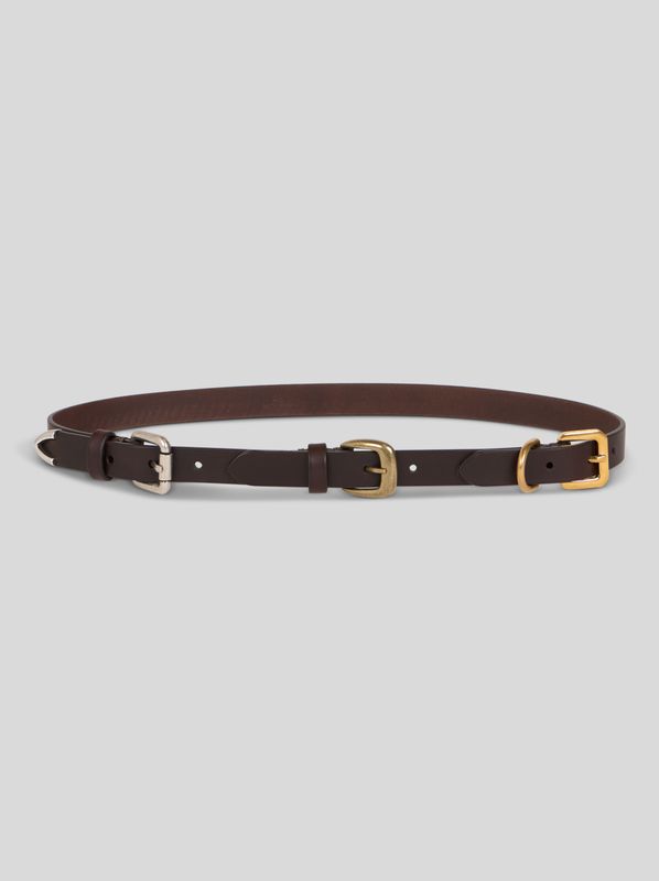 Etro-Thin Leather Belt
