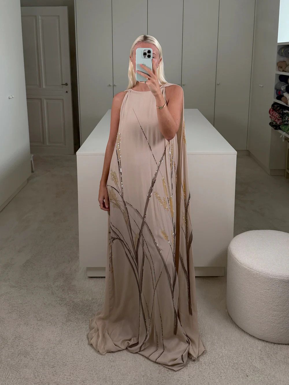 Bern-Minnie Dress Embroidered, Color: campagne grass, Size: 38