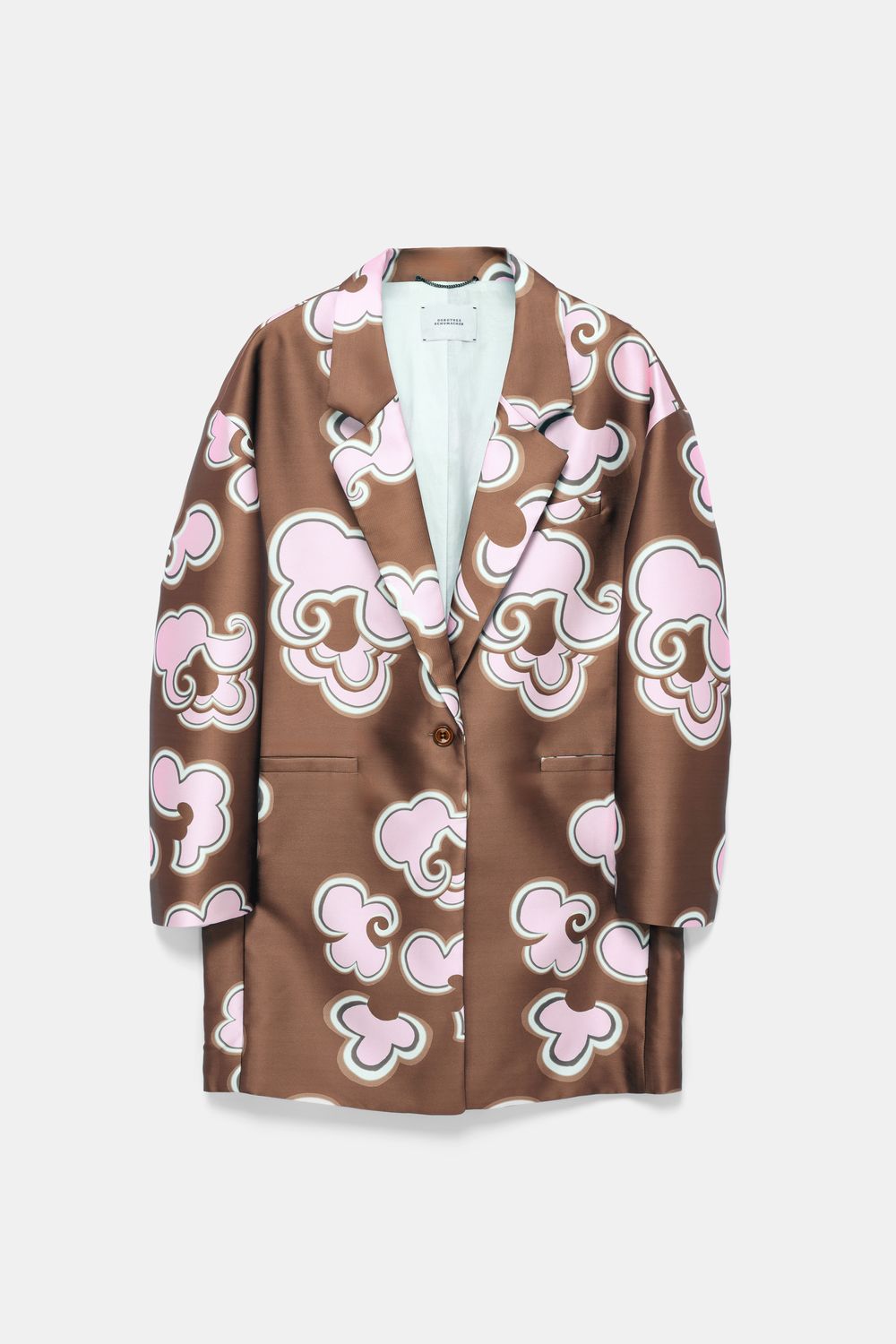 Schu-Floral Statement Coat, Color: caramello rose, Size: 1
