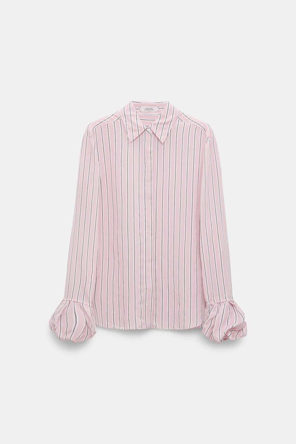 Schu-Striped Ease Blouse, Color: rose stripe, Size: 2