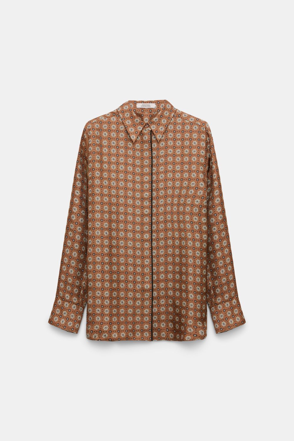 Schu-Graphic Dreams Blouse, Color: brown big tie, Size: 1