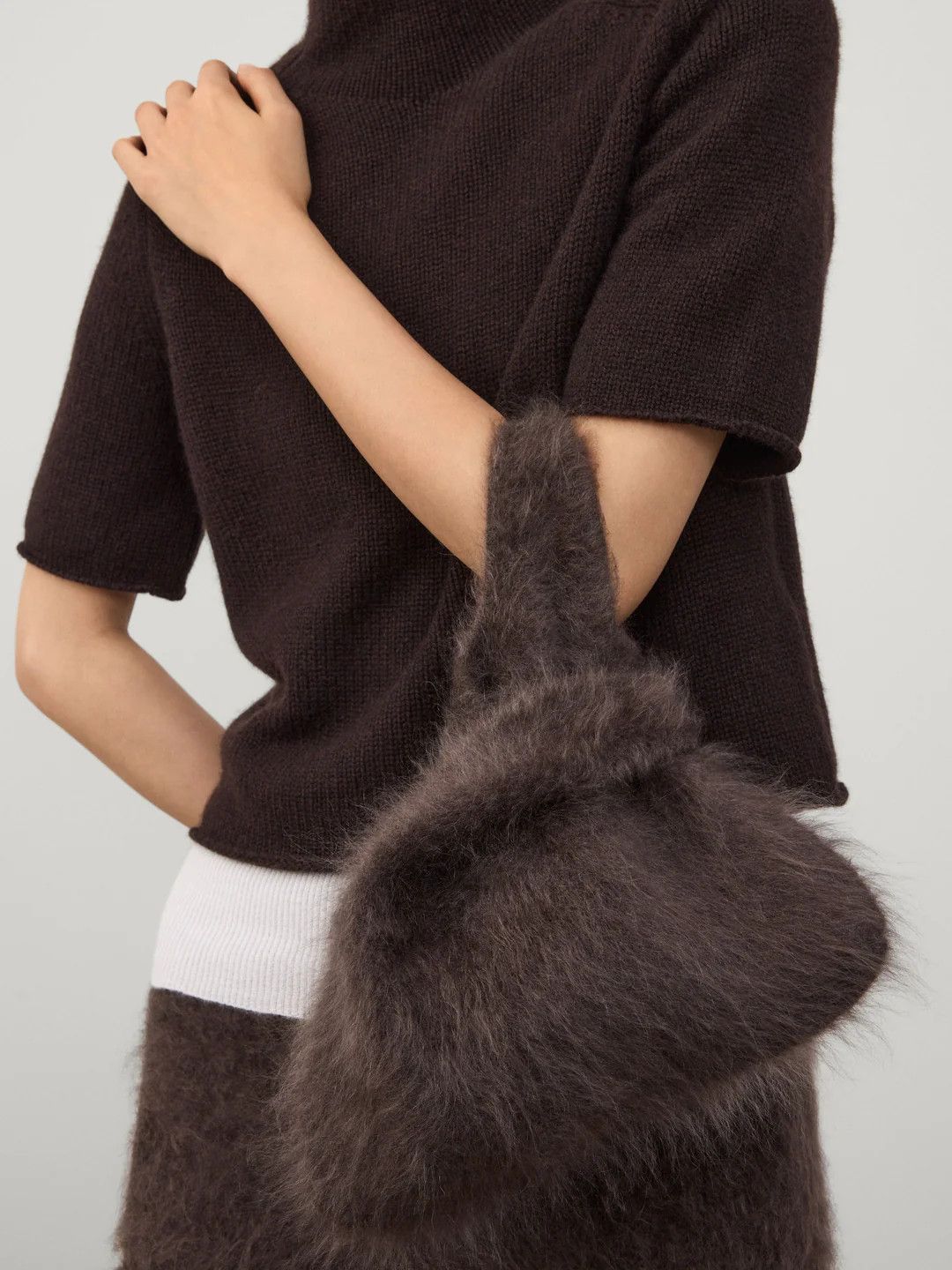 LY-Oma Brushed Tote, Color: wood brushed, Size: OS