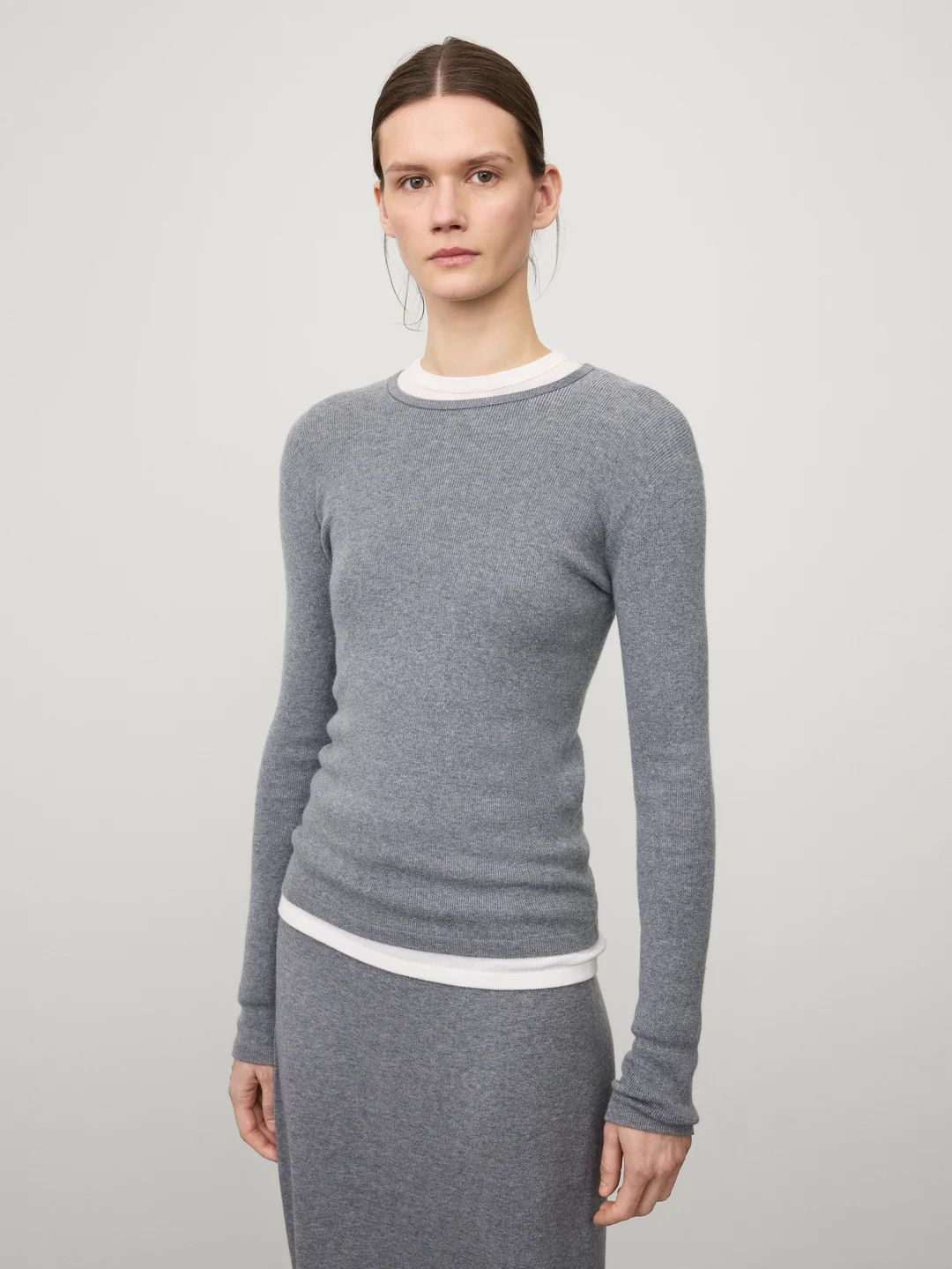 LY-Vivian Long Sleeeved T-Shirt, Color: deep cloud, Size: 0