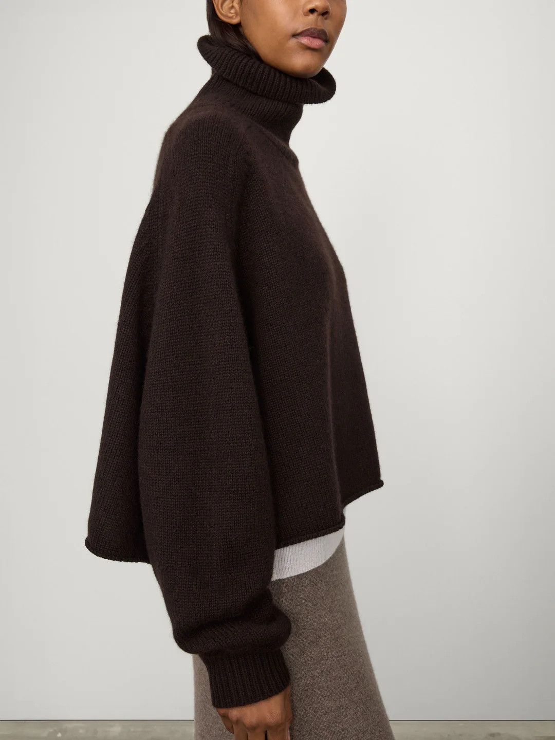 LY-Cathie Sweater, Color: dark oak, Size: 0