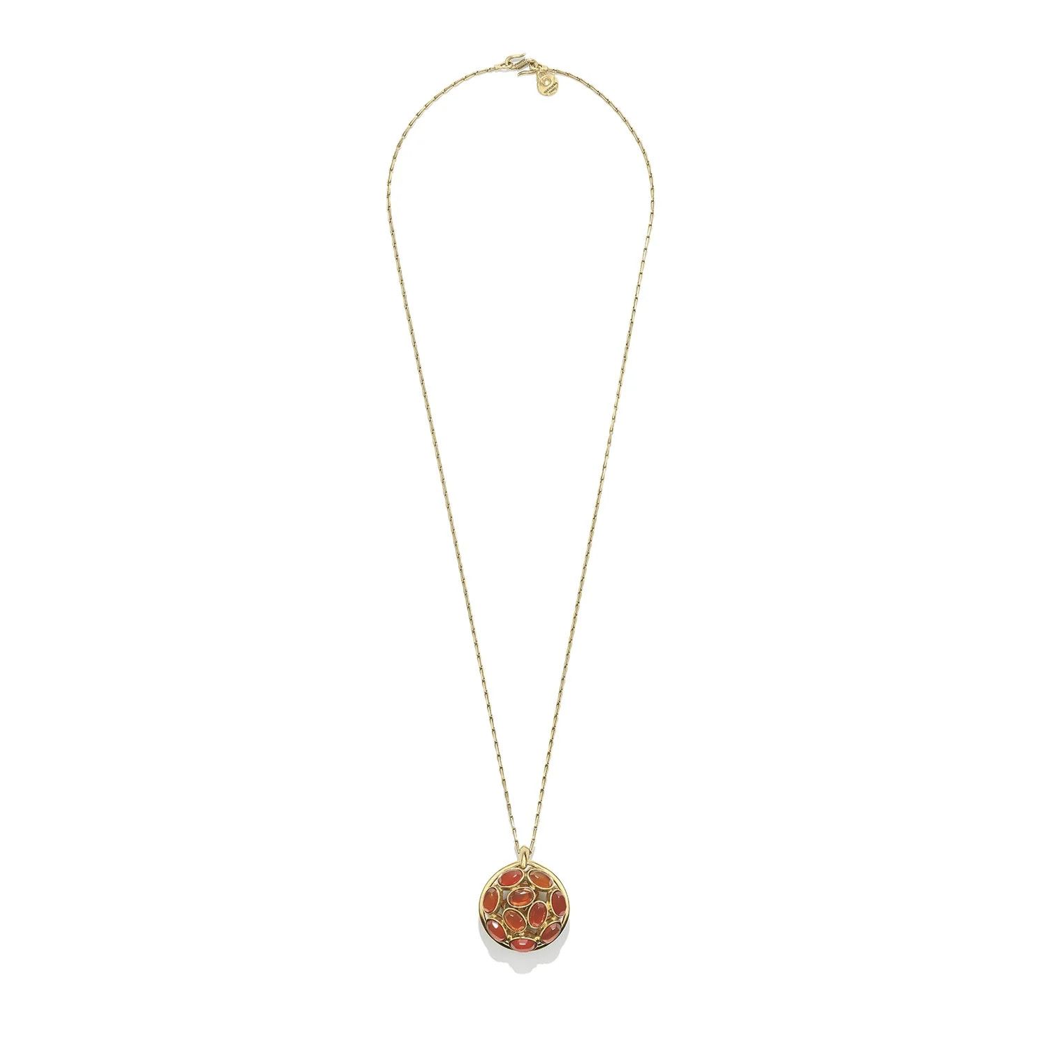 Goos-Bosphore Pendant Necklace, Color: cornaline &amp; aventurine, Size: OS