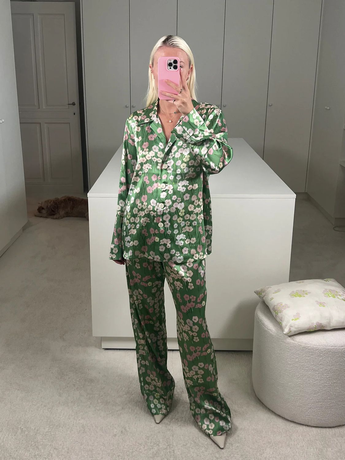 Bern-Louis Pyjama, Size: 38, Color: meadow green buttercups