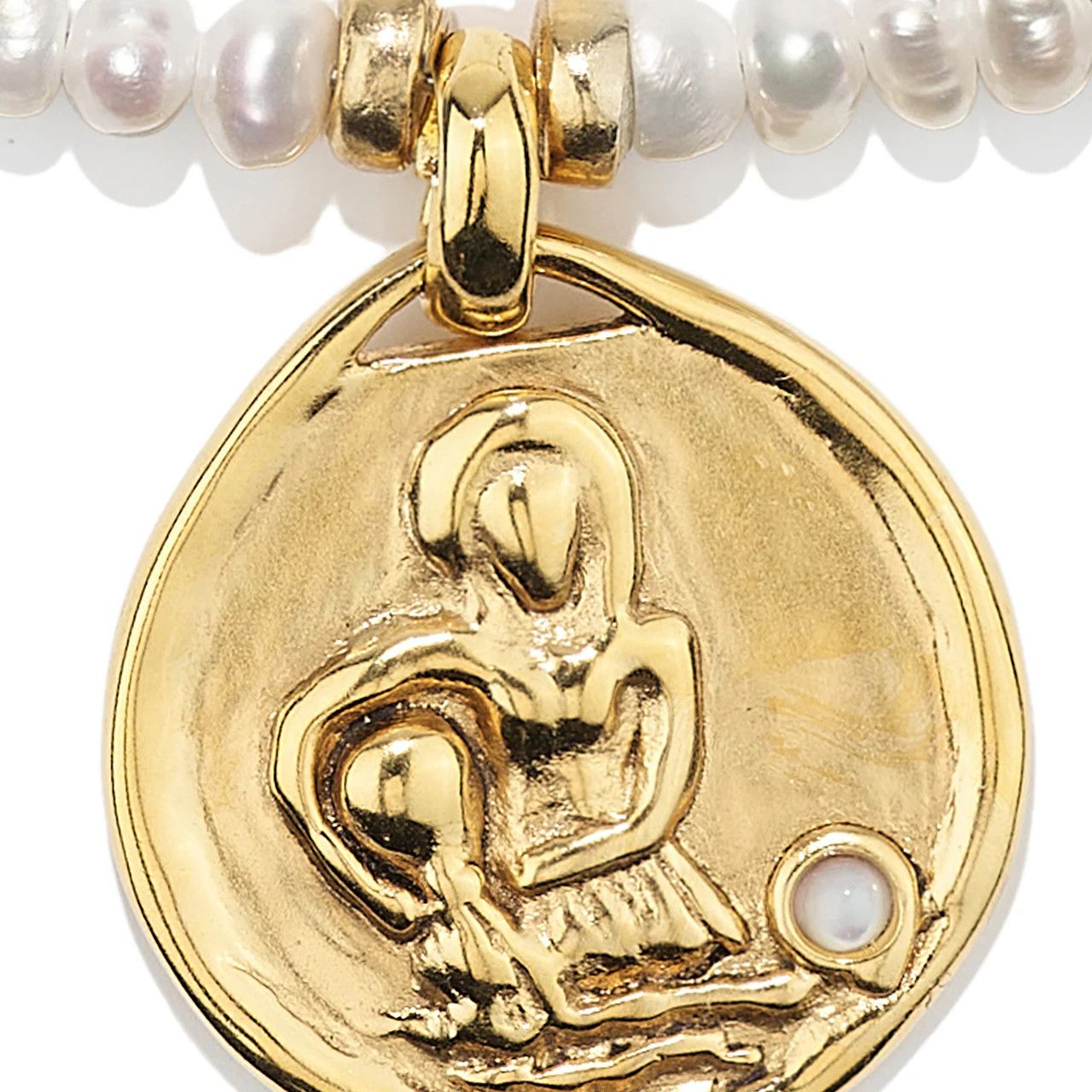 Goos-Astro Necklace Pearl White, Color: aquarius, Size: OS