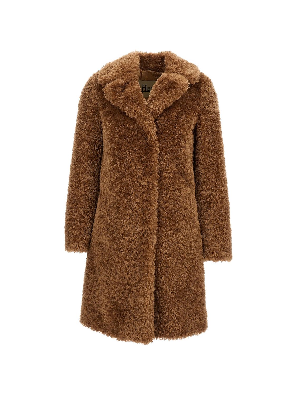 Her-Curly Alter Fur Coat, Color: sabbia, Size: 42