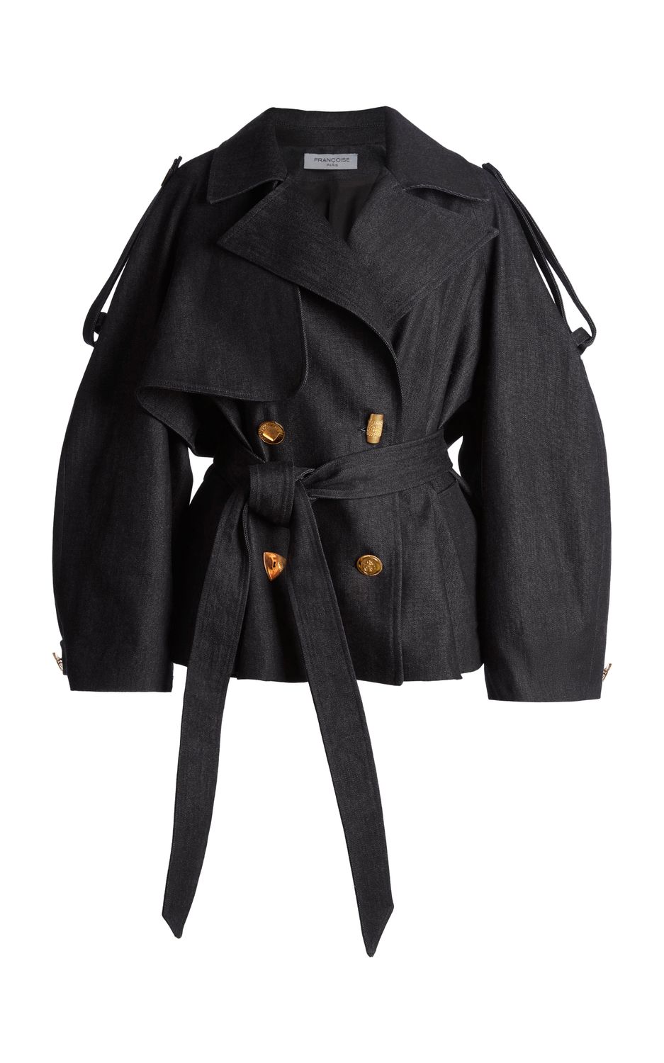 Fran-Gabi Trench, Color: indigo, Size: 36