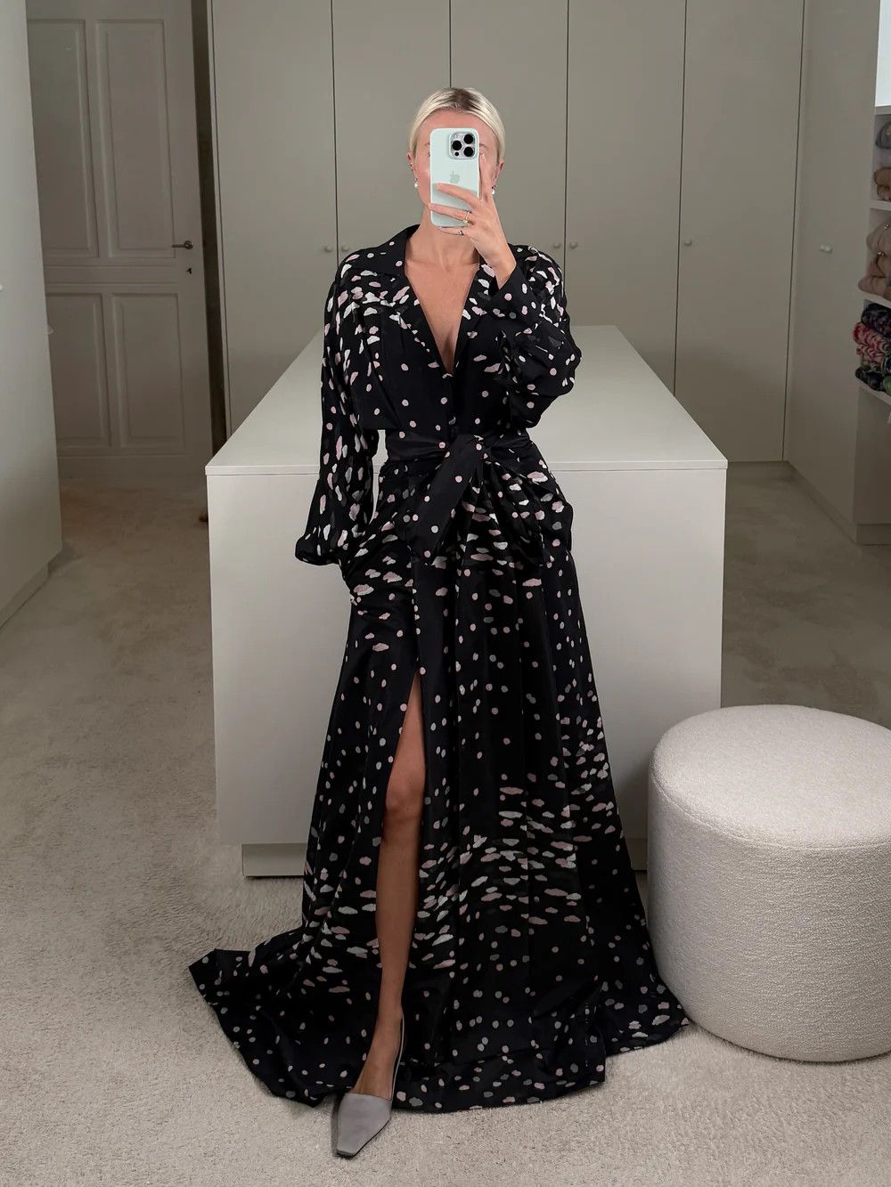 Bern-Robe Beatrice, Color: polka clouds blush/black, Size: 38